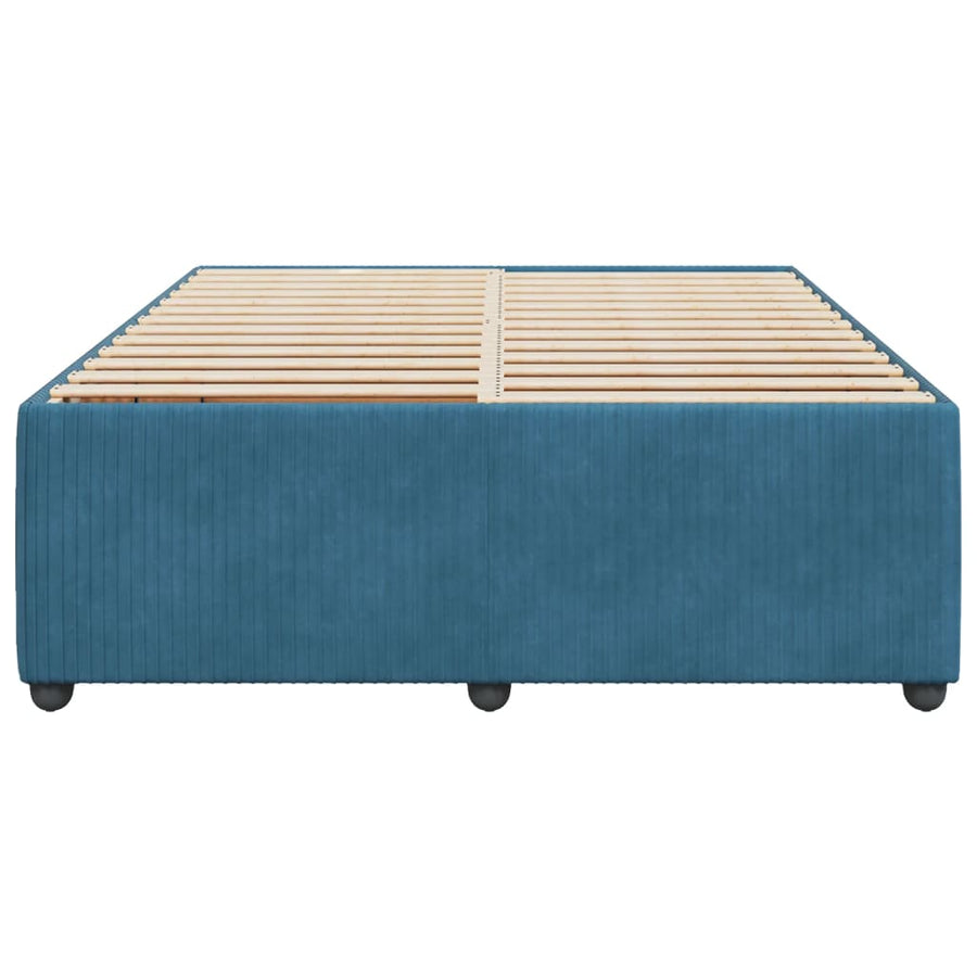 Bedframe fluweel blauw 160x200 cm