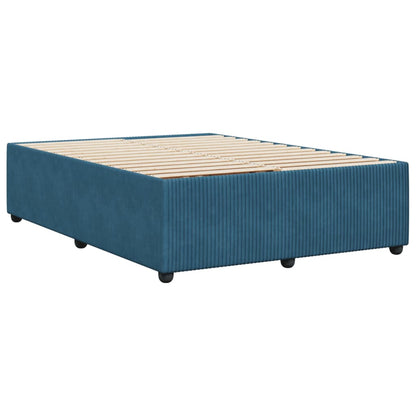 Bedframe fluweel blauw 160x200 cm
