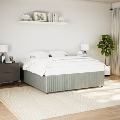Bedframe fluweel lichtgrijs 180x200 cm