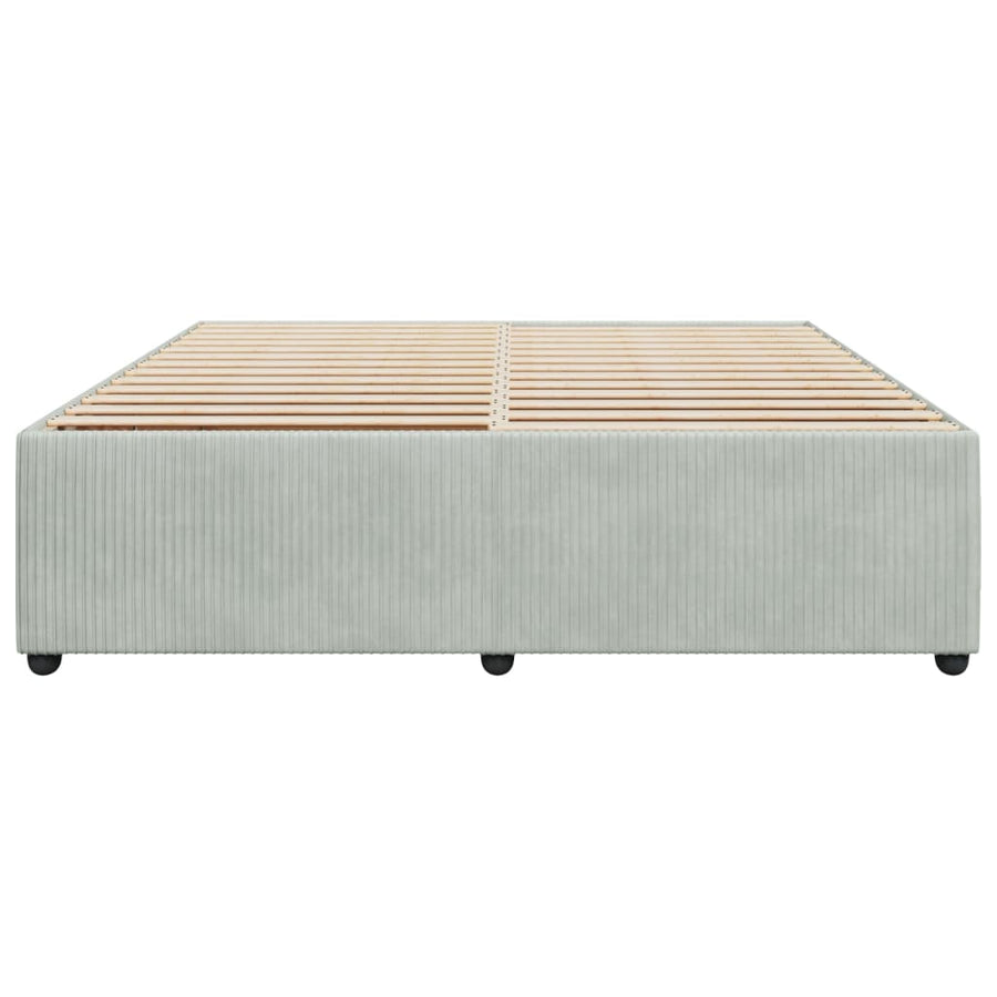 Bedframe fluweel lichtgrijs 180x200 cm