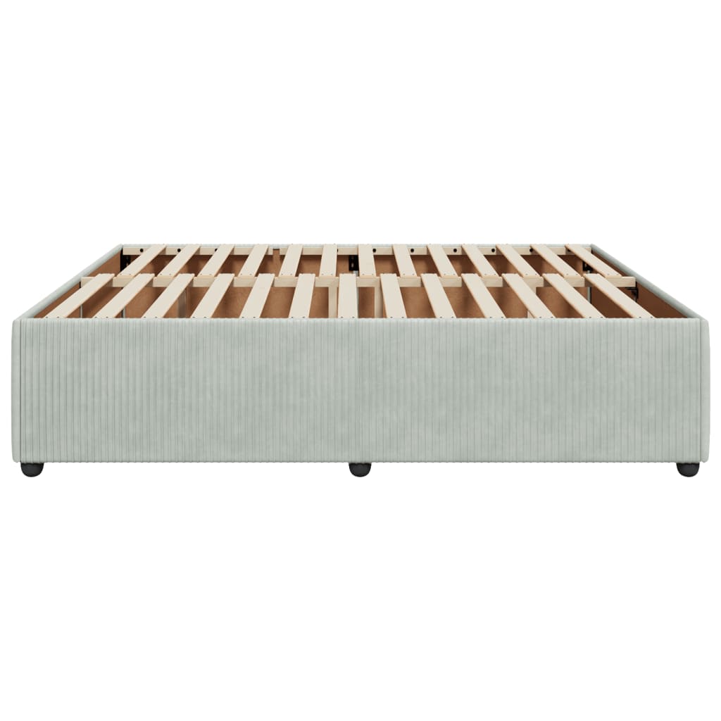 Bedframe fluweel lichtgrijs 180x200 cm