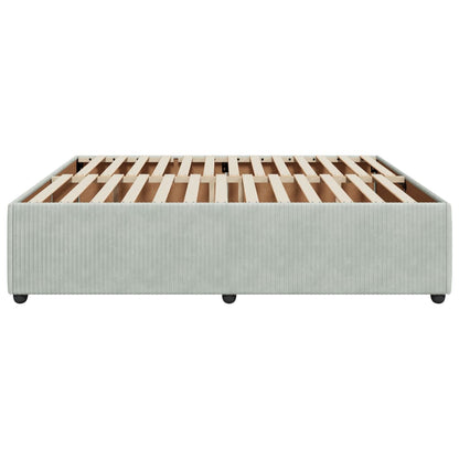 Bedframe fluweel lichtgrijs 180x200 cm