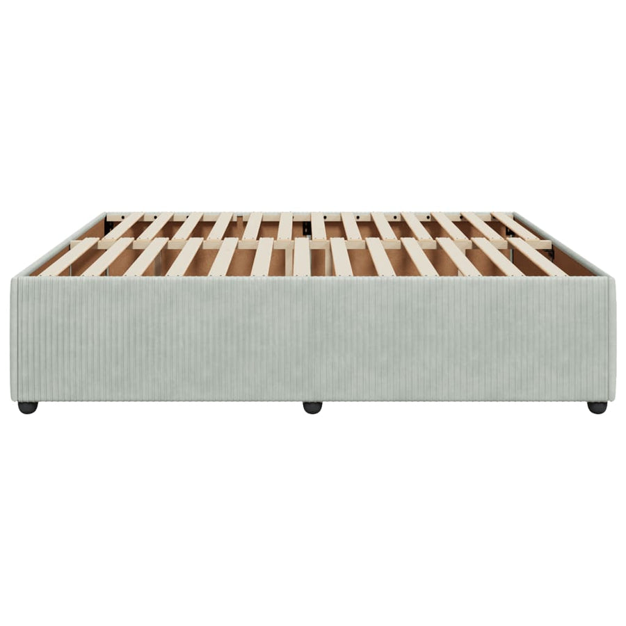 Bedframe fluweel lichtgrijs 180x200 cm