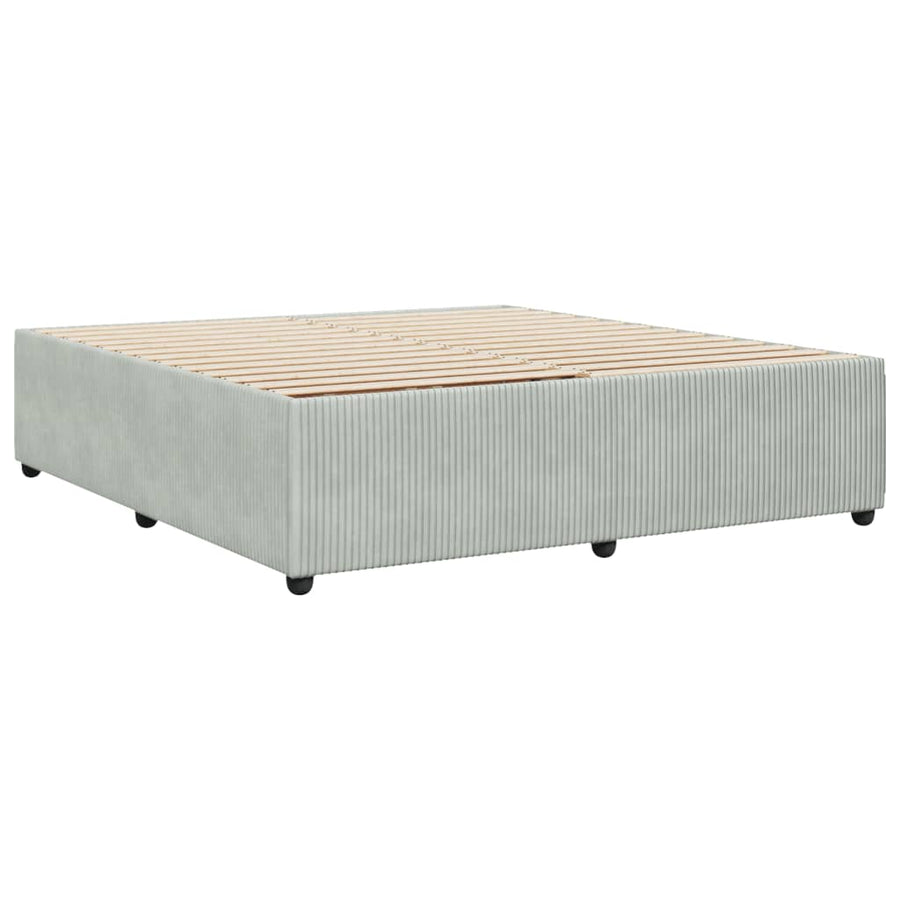 Bedframe fluweel lichtgrijs 180x200 cm