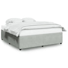 Bed frame without mattress 180x200 cm velvet light grey