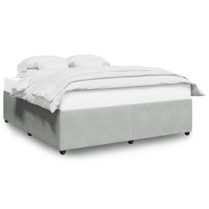 Bedframe fluweel lichtgrijs 180x200 cm