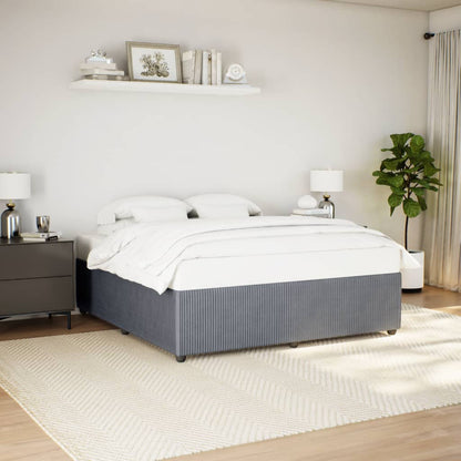 Bedframe fluweel donkergrijs 180x200 cm