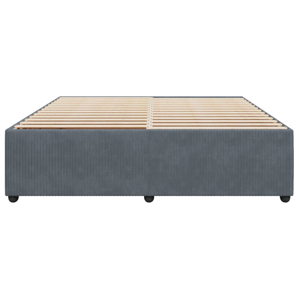 Bedframe fluweel donkergrijs 180x200 cm