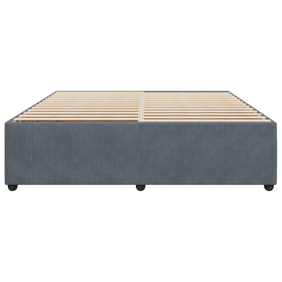 Bedframe fluweel donkergrijs 180x200 cm