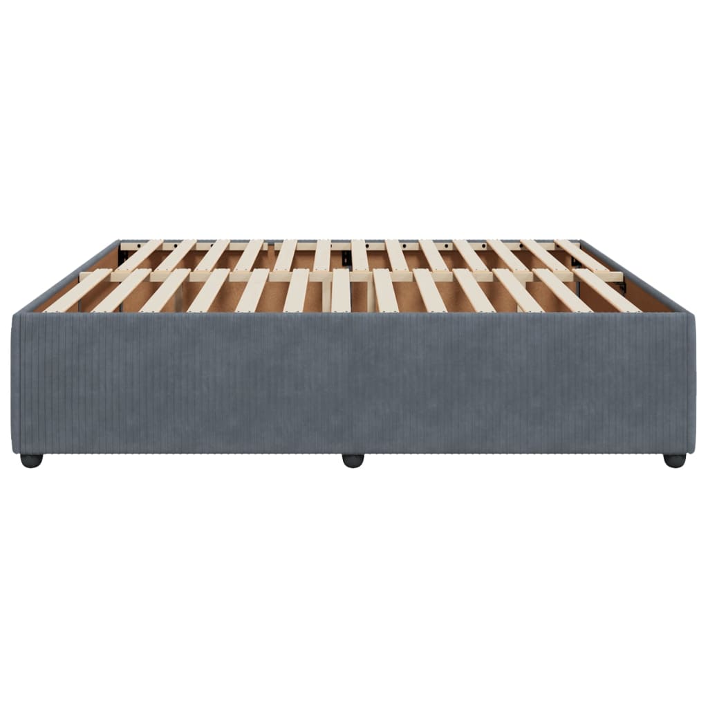 Bedframe fluweel donkergrijs 180x200 cm