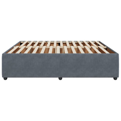 Bedframe fluweel donkergrijs 180x200 cm