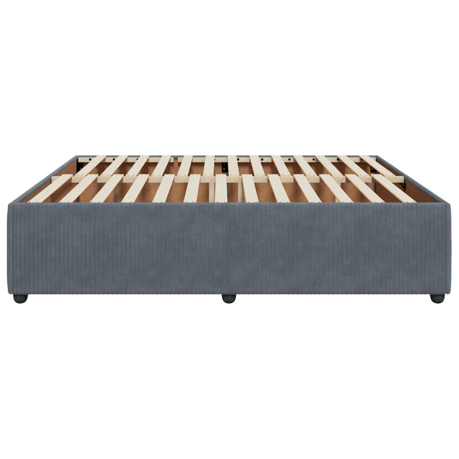Bedframe fluweel donkergrijs 180x200 cm