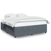 Bedframe 180x200 cm fluweel donkergrijs