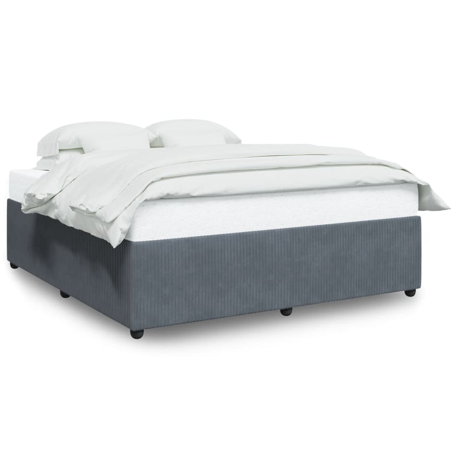 Bedframe fluweel donkergrijs 180x200 cm