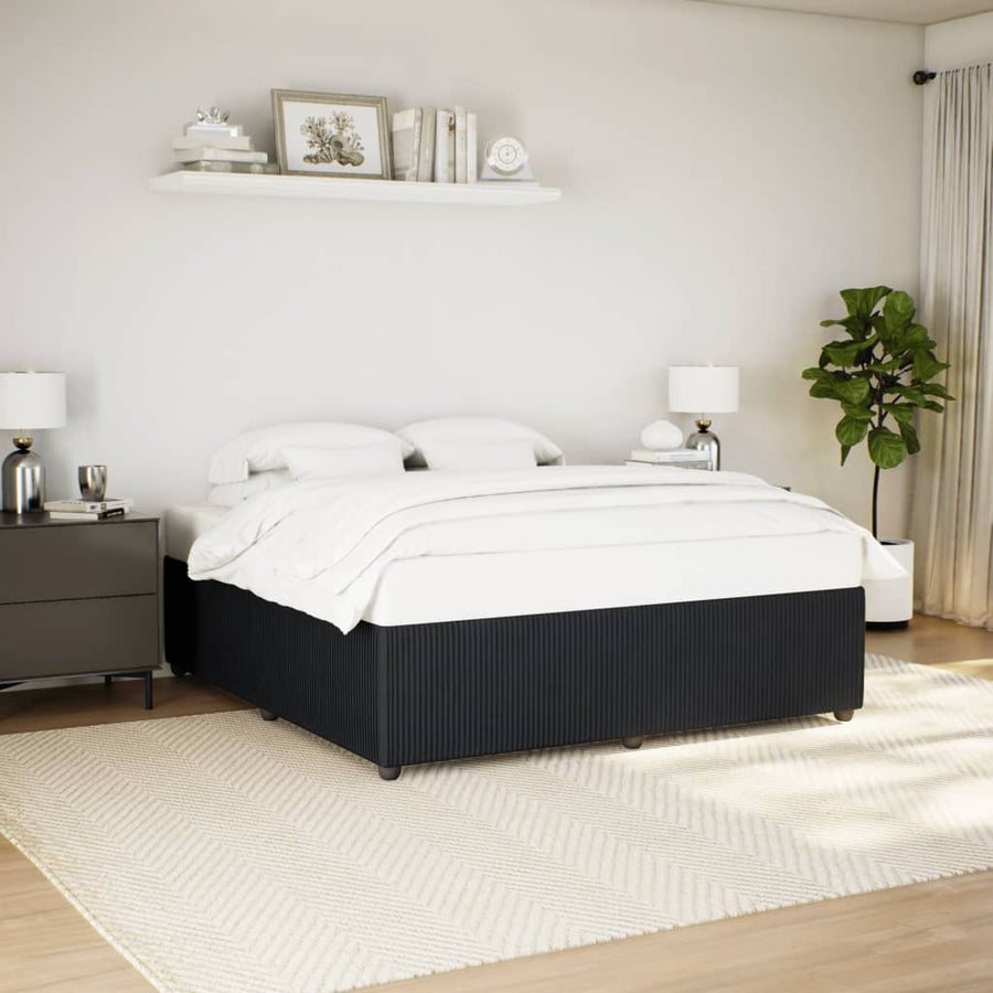 Bedframe fluweel zwart 180x200 cm