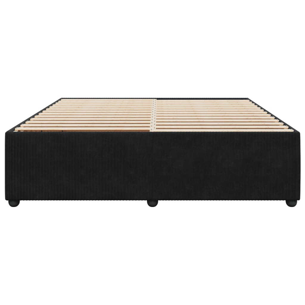Bedframe fluweel zwart 180x200 cm