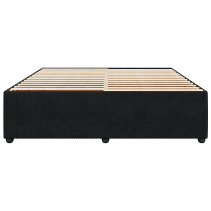 Bedframe fluweel zwart 180x200 cm