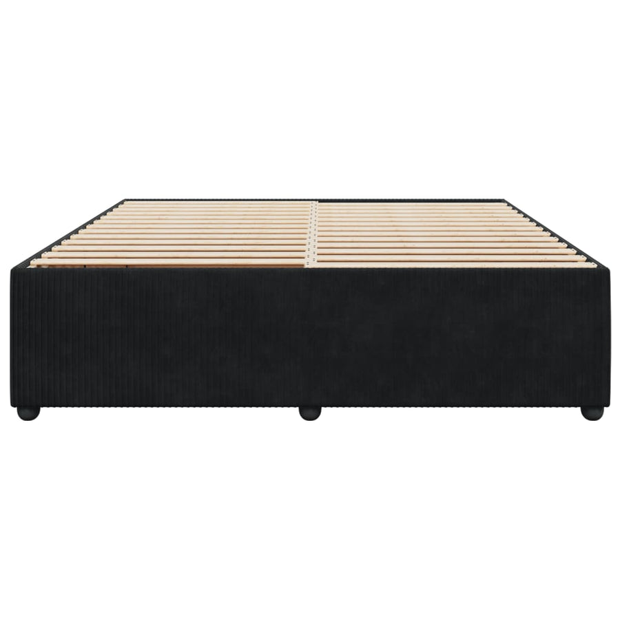 Bedframe fluweel zwart 180x200 cm