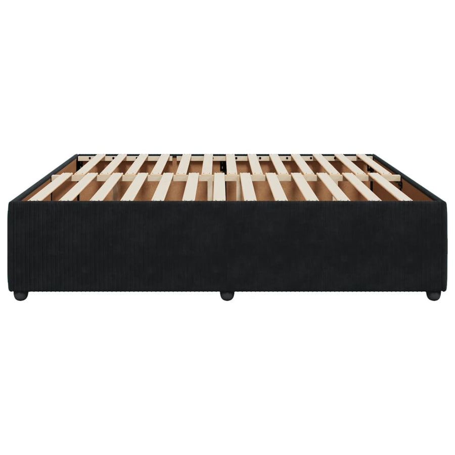 Bedframe fluweel zwart 180x200 cm