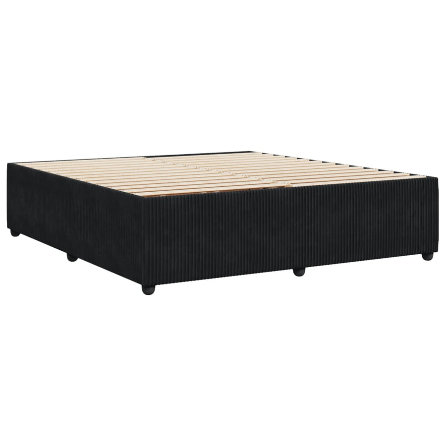 Bedframe fluweel zwart 180x200 cm