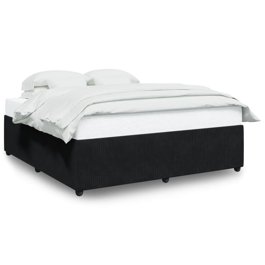 Bedframe fluweel zwart 180x200 cm
