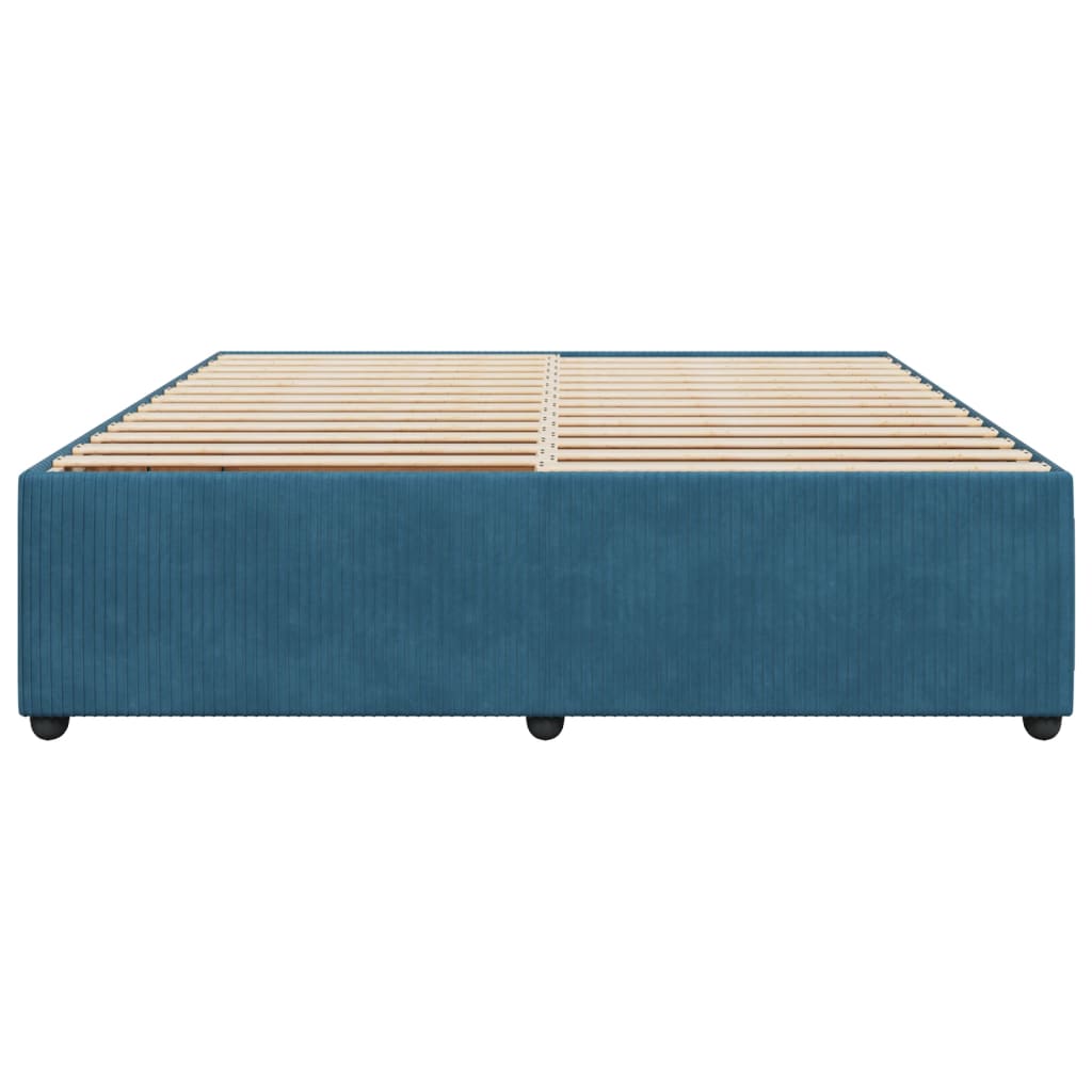 Bedframe fluweel blauw 180x200 cm