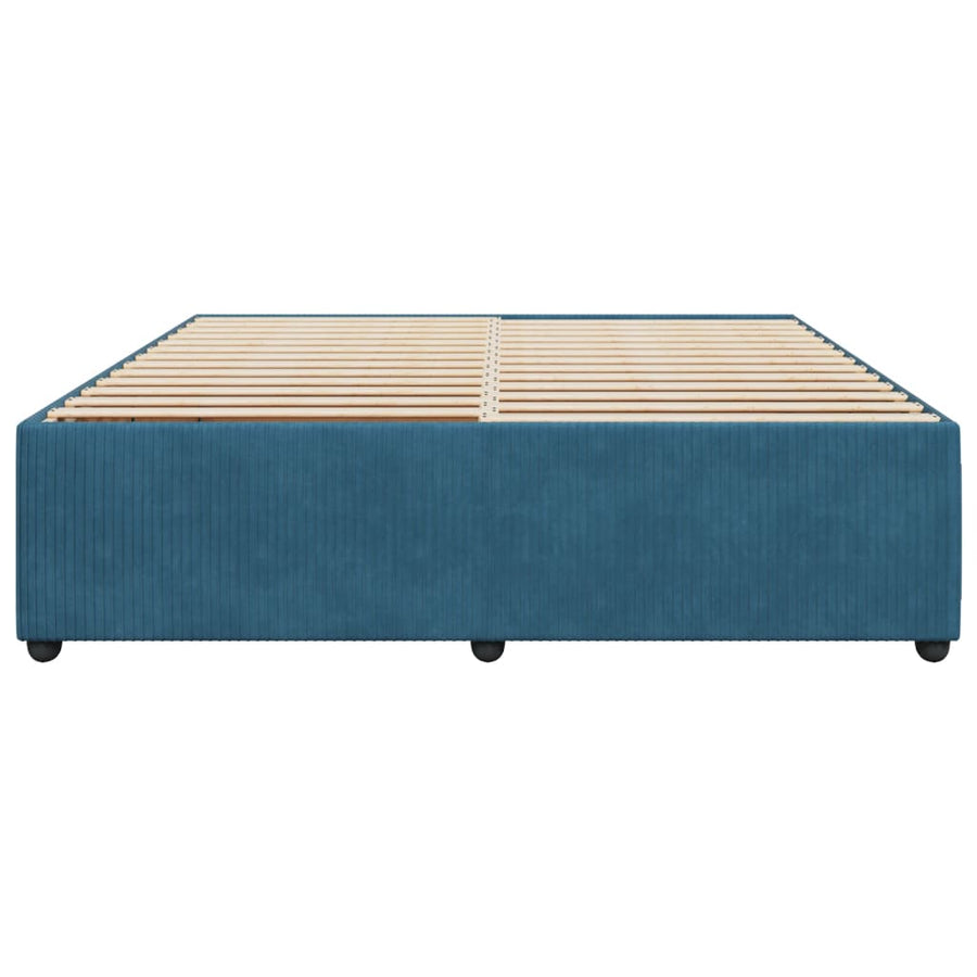 Bedframe fluweel blauw 180x200 cm