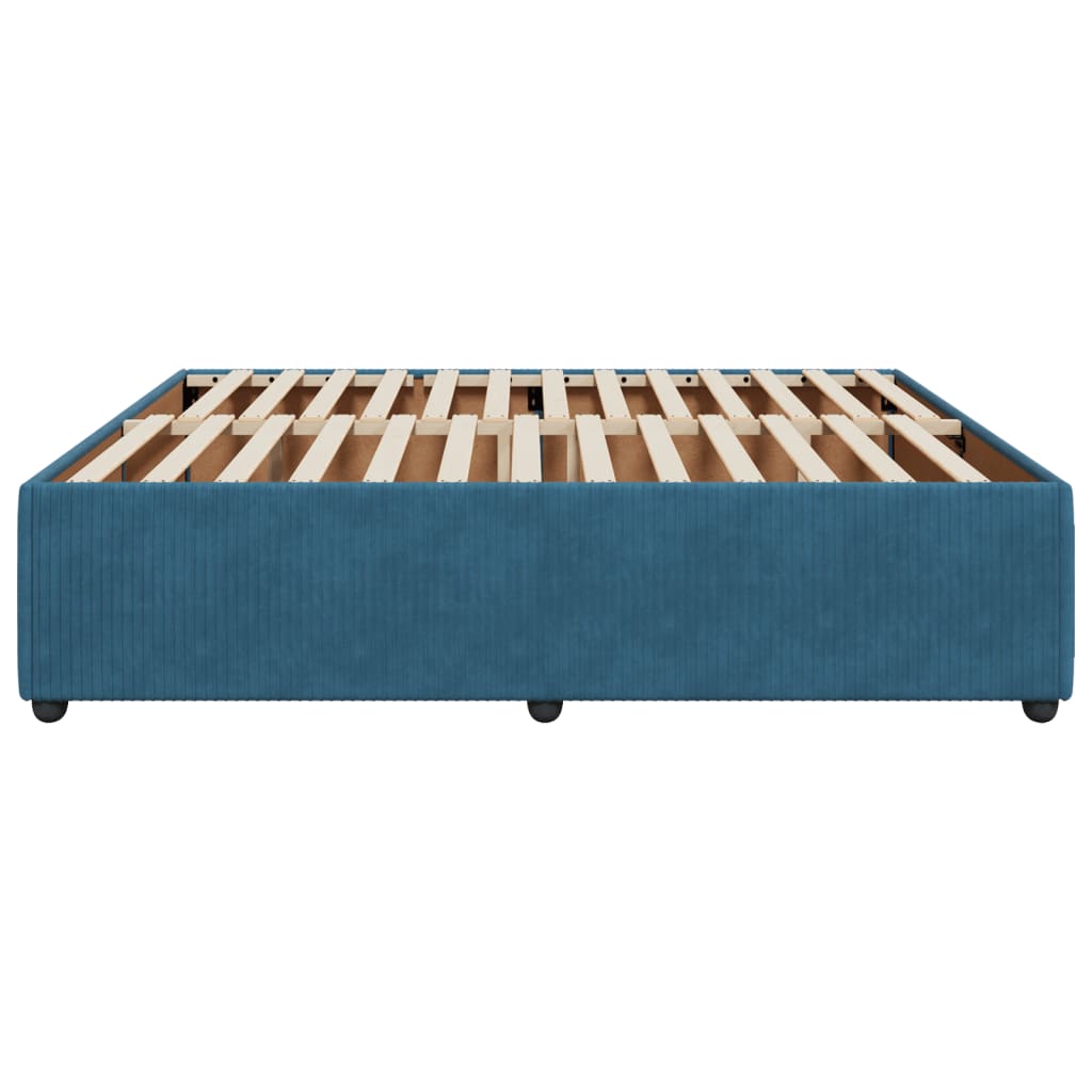 Bedframe fluweel blauw 180x200 cm