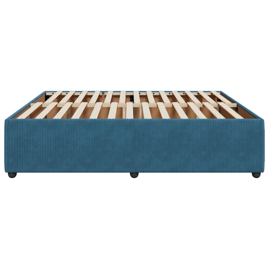 Bedframe fluweel blauw 180x200 cm