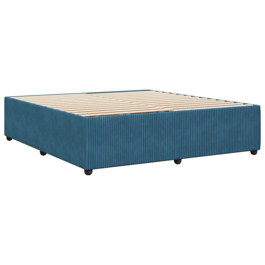 Bedframe fluweel blauw 180x200 cm