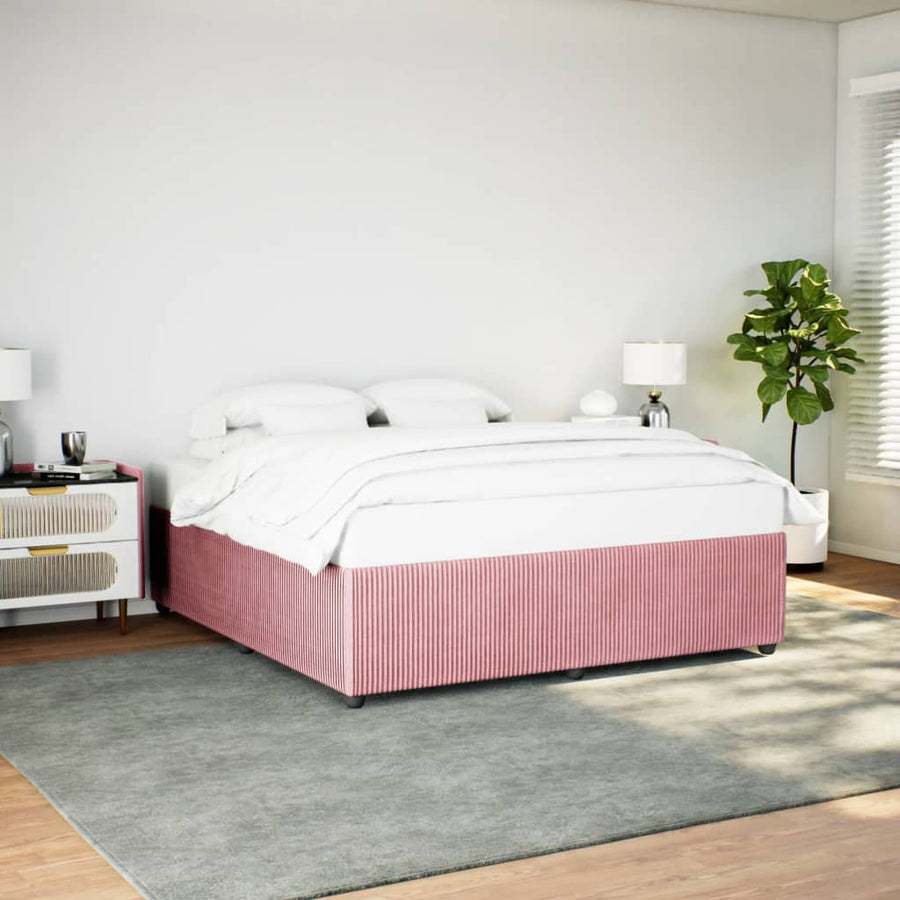 Bedframe fluweel roze 180x200 cm