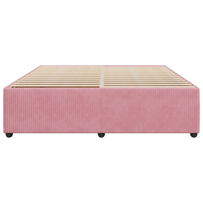 Bedframe fluweel roze 180x200 cm