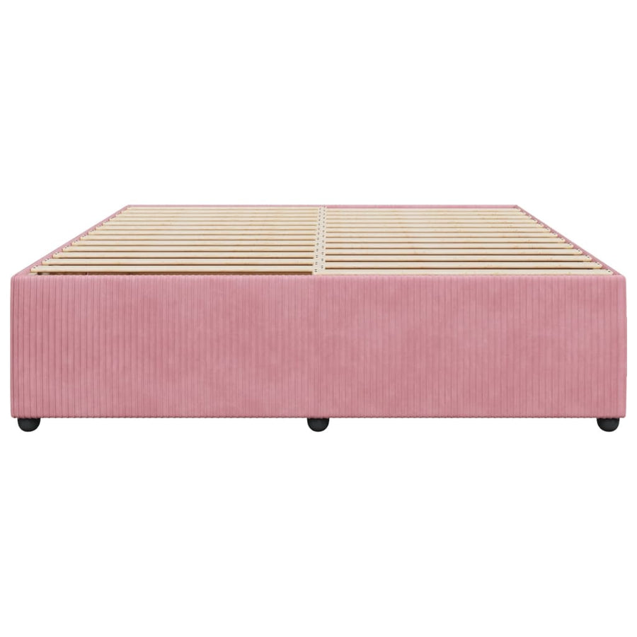 Bedframe fluweel roze 180x200 cm