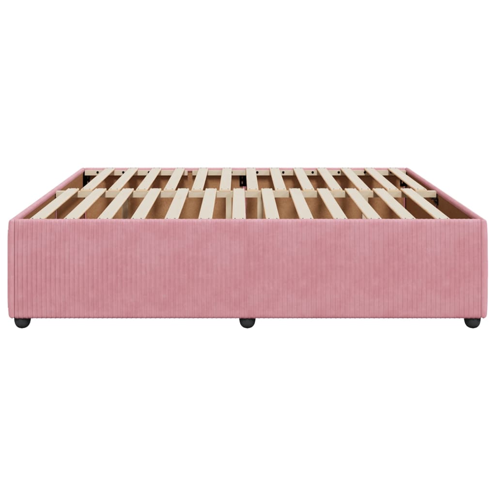 Bedframe fluweel roze 180x200 cm