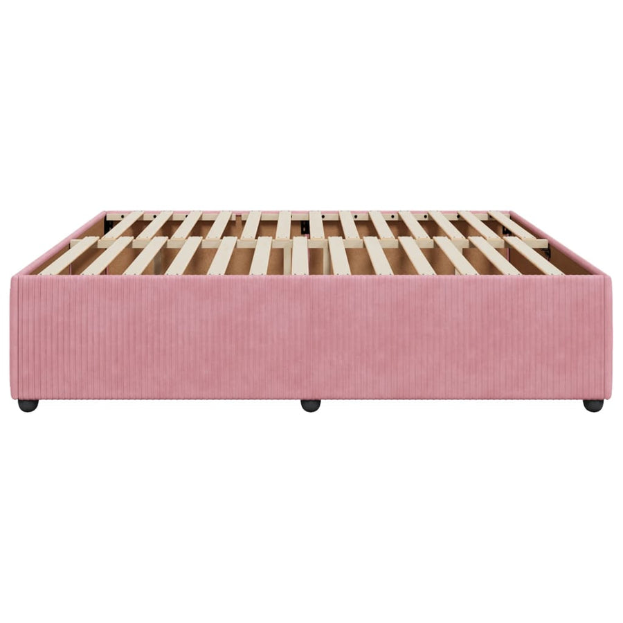 Bedframe fluweel roze 180x200 cm