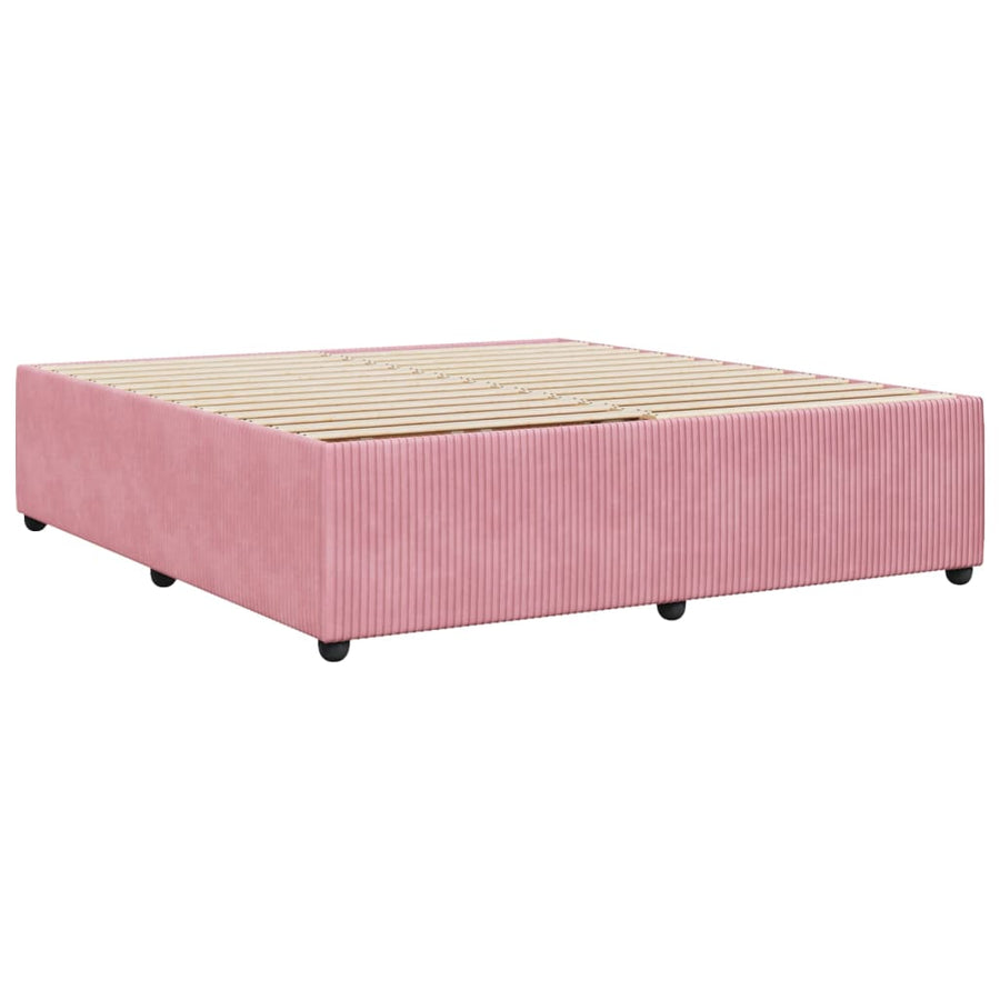 Bedframe fluweel roze 180x200 cm