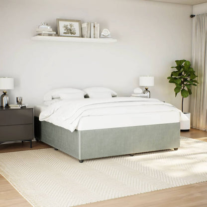 Bedframe fluweel lichtgrijs 200x200 cm