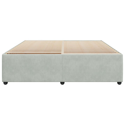 Bedframe fluweel lichtgrijs 200x200 cm
