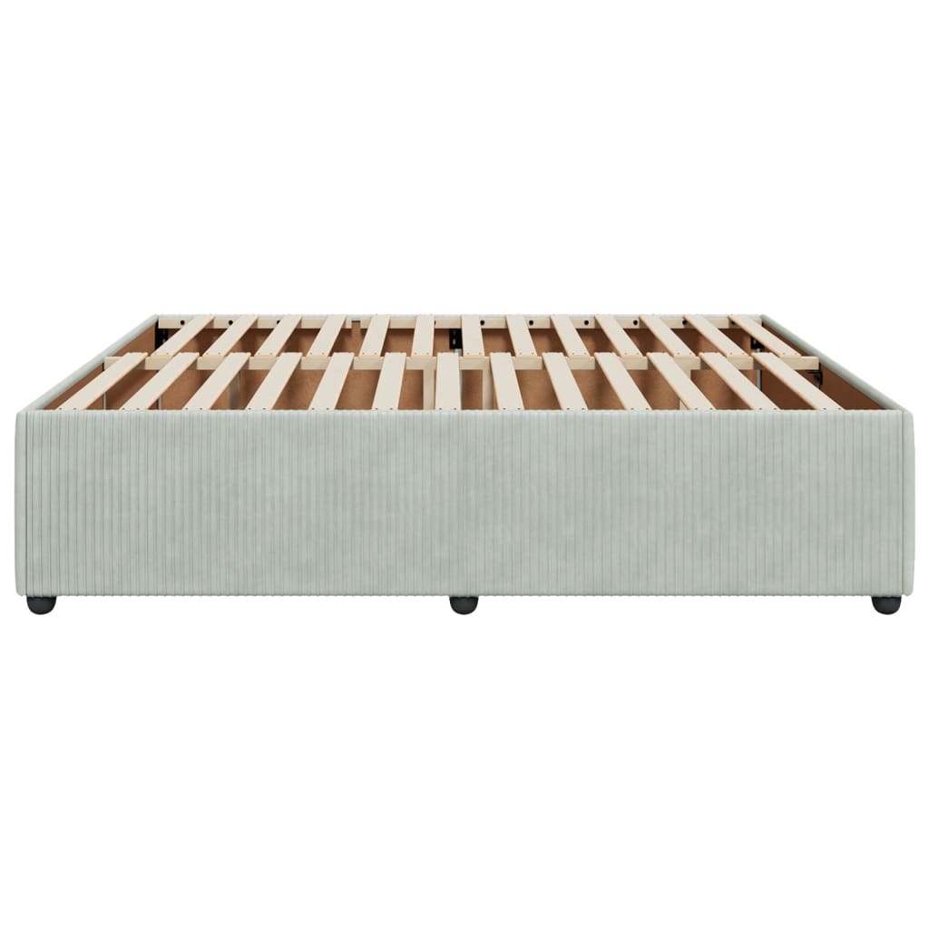 Bedframe fluweel lichtgrijs 200x200 cm