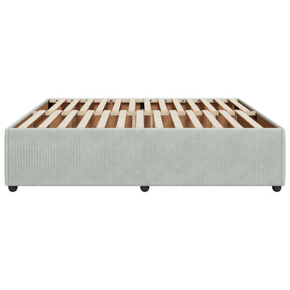 Bedframe fluweel lichtgrijs 200x200 cm