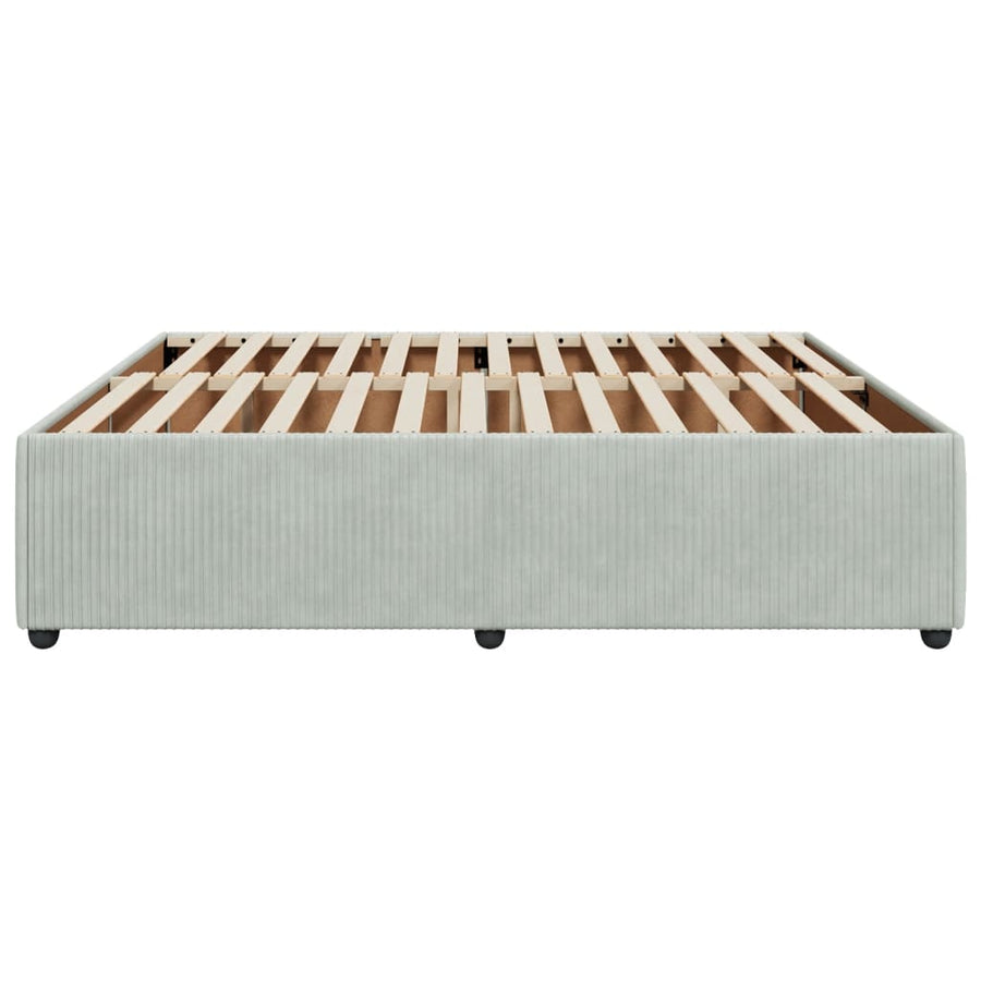 Bedframe fluweel lichtgrijs 200x200 cm