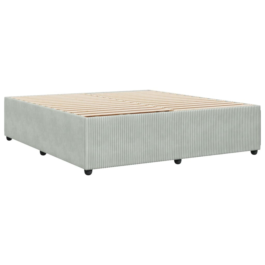 Bedframe fluweel lichtgrijs 200x200 cm