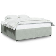 Bedframe 200x200 cm fluweel lichtgrijs