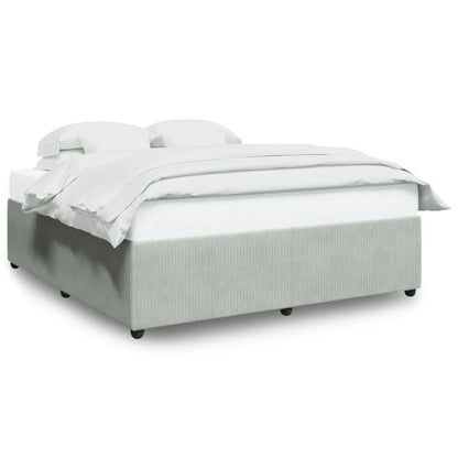 Bedframe fluweel lichtgrijs 200x200 cm