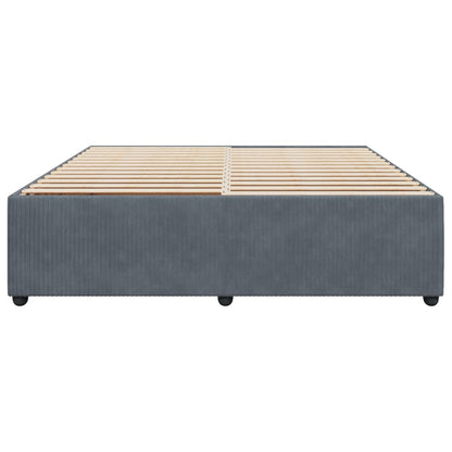 Bedframe fluweel donkergrijs 200x200 cm