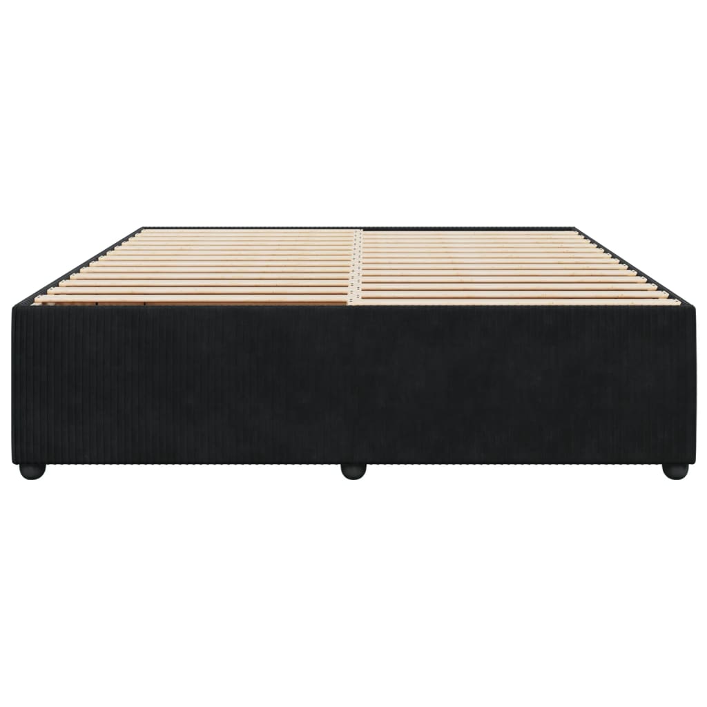 Bedframe fluweel zwart 200x200 cm