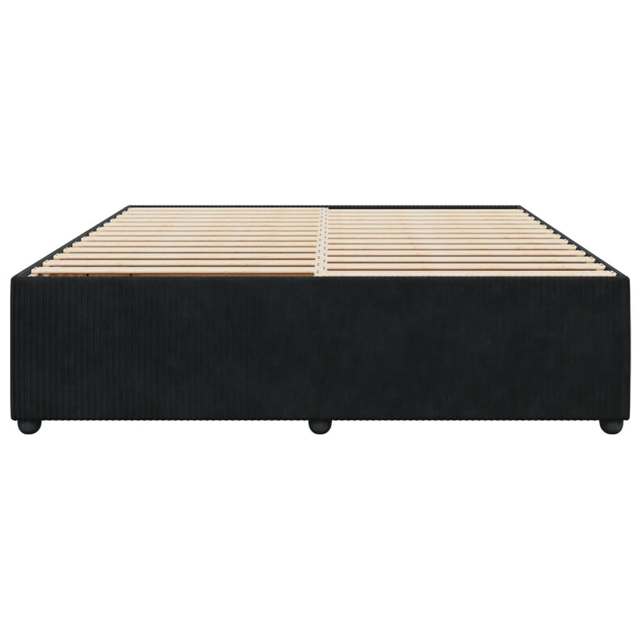 Bedframe fluweel zwart 200x200 cm