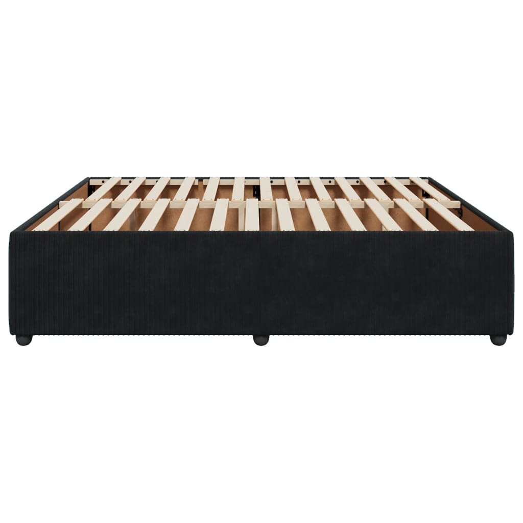 Bedframe fluweel zwart 200x200 cm