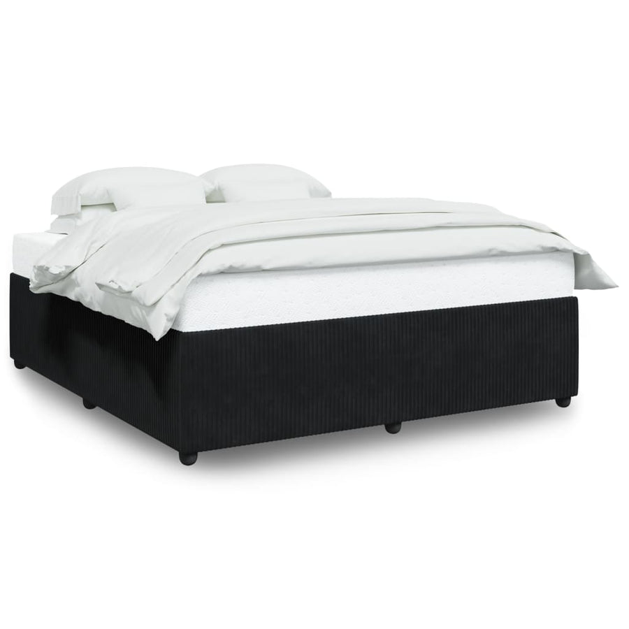 Bedframe fluweel zwart 200x200 cm