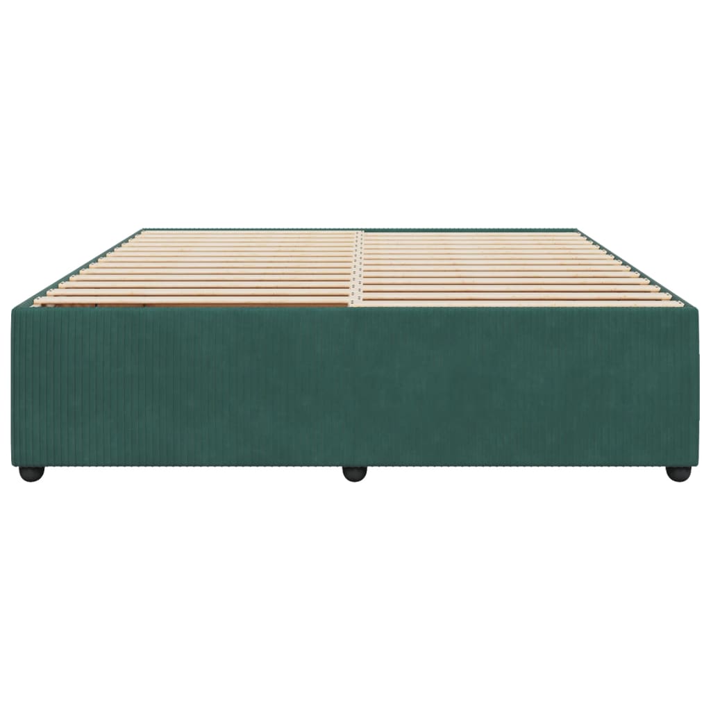 Bedframe fluweel donkergroen 200x200 cm